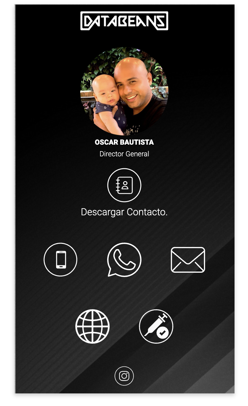 Tarjeta QR de Oscar Bautista - Director General en DATABEANS